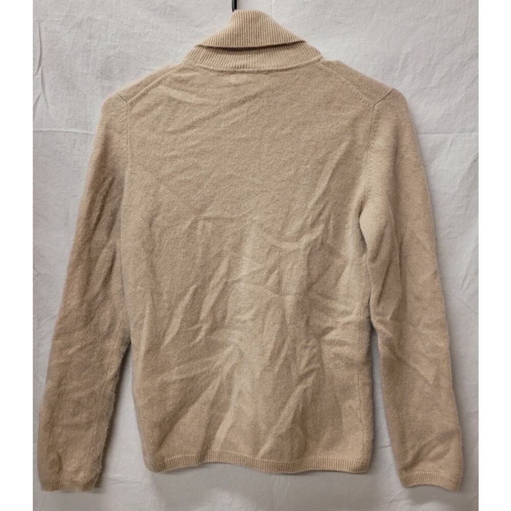 Charter Club Tan 2-Ply 100% Cashmere Women's Turtleneck Sweater Size Small - Picture 3 of 3
